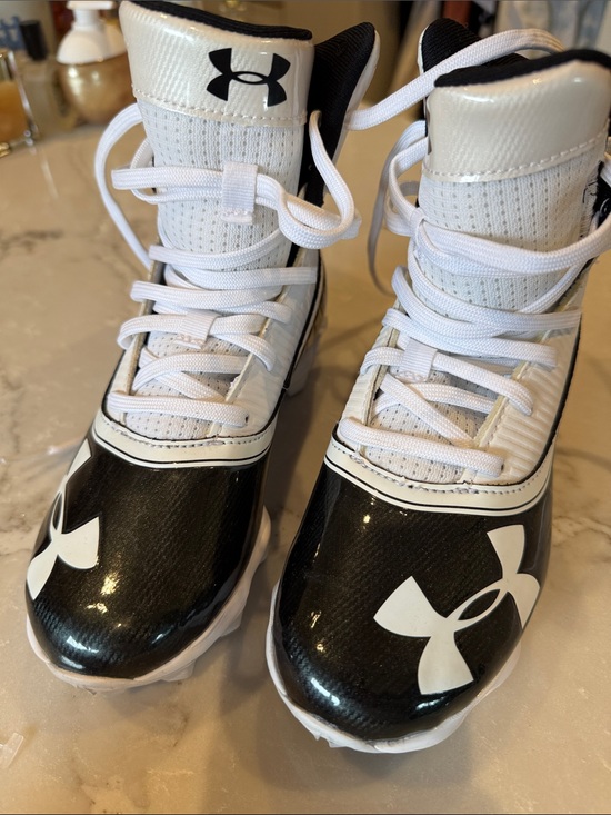 Under Armour Other - Under Armour Kids Black and White High-Top Sports Cleats ( flag football)